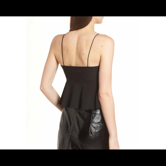 Nordstrom Leith Black Peplum tank - Picture 2 of 7